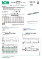 453 &amp; 450 SERIES: DOUBLE ACTING CYLINDERS ISO 15552 DOUBLE FORCE TANDEM WITH LINKED PISTON RODS